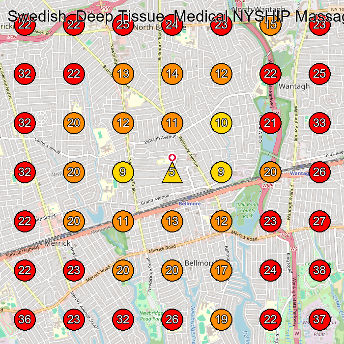 Swedish, Deep Tissue, Medical NYSHIP Massages Long Island - Relax Renew Massage Therapy, PC GeoGrid visibility map for Massage Therapist in Williston Park